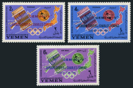 Yemen Kingdom 179A-181A,179B-181B,Bl.23a,MNH.ITU-100,1965.Gemini V.Cooper,Conrad - Jemen