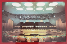 Uncirculated Postcard - USA - NY, NEW YORK CITY - UNITED NATIONS, ECONOMIC AND SOCIAL COUNCIL CHAMBER - Piazze