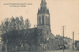 42 // SAINT PIERRE DE BOEUF  La Place Et L'église - Sonstige & Ohne Zuordnung