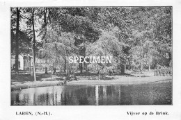 Prent -Vijver Op De Brink - Laren  - 8.5x12.5 Cm - Laren (NH)