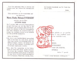 DP Marie Elodie Everaert ° Sinaai Sint-Niklaas 1886 † 1961 X Livinus Raes // Van De Putte Steels - Devotion Images