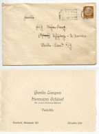 Germany 1940 Cover & Engagement Announcement; Krefeld To Schiplage; 3pf. Hindenburg; German Red Cross Slogan Cancel - Covers & Documents