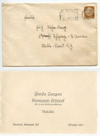 Germany 1940 Cover & Engagement Announcement; Krefeld To Schiplage; 3pf. Hindenburg; German Red Cross Slogan Cancel - Lettres & Documents