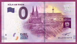 0-Euro XEJE 2017-2 KÖLN AM RHEIN - HOHENZOLLERNBRÜCKE HAUPTBAHNHOF DOM S-2b Kupfer - Privéproeven