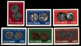 Roumanie/ Romania 1970 Yvert 2543/48, Coins, Numismatic, Coins On Stamps - MNH - Oblitérés