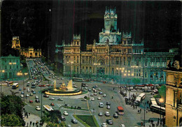 Espagne - Espana - Madrid - Plaza De La Cibeles Y Calle De Alcala - Vista Nocturna - CPM - Voir Scans Recto-Verso - Madrid