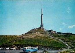 63 - Le Puy De Dome - Le Sommet Et Le Poste De Relais De Télévision - Automobiles - Bus - Carte Dentelée - CPM - Carte N - Altri & Non Classificati