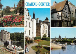 53 - Château-Gontier - Multivues - Fleurs - Bateaux - CPM - Voir Scans Recto-Verso - Chateau Gontier