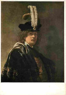 Art - Peinture - Rembrandt Harmensz Van Rijn - Selfportrait In A Plumehat - CPM - Voir Scans Recto-Verso - Peintures & Tableaux