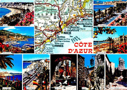 06 - Alpes Maritimes - La Cote D'Azur - Multivues - Carte Géographique Michelin - CPM - Carte Neuve - Voir Scans Recto-V - Sonstige & Ohne Zuordnung