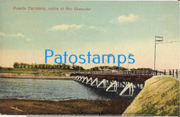 228878 ARGENTINA BUENOS AIRES NECOCHEA RIO QUEQUEN BRIDGE PUENTE CARRETERO POSTAL POSTCARD - Argentine