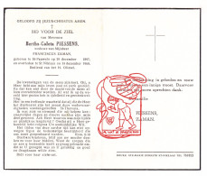 DP Bertha Coleta Piessens ° Sint-Pauwels Sint-Gillis-Waas 1897 † Sint-Niklaas 1960 X Franciscus Zaman - Devotion Images