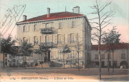 P-24-Mi-Is-1931 : AMPLEPUIS. CARTE EN COULEUR. HOTEL DE VILLE - Amplepuis