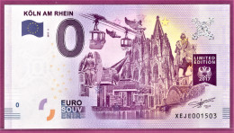 0-Euro XEJE 2017-3 KÖLN AM RHEIN - KRAN-HÄUSER SEILBAHN DOM S-11 XOX - Privéproeven