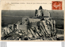 D07  ST- PERAY  Ruines Du Vieux Château De Crussol  ..... - Saint Péray