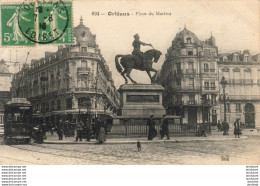 D45  ORLEANS  Place Du Martroi   ..... ( Avec Tram Ricqles ) - Orleans