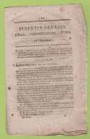 1834 BULLETIN DES LOIS - TRAITEMENT DE TABLE OFFICIERS GENERAUX COMMANDANTS ETATS-MAJORS DANS LES MERS TRCPICALES - Gesetze & Erlasse