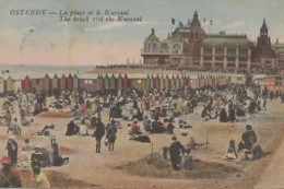 OSTENDE, LA PLAGE ET LE KURSAAL, BELLE ANIMATION  COULEUR REF 16322 - Oostende