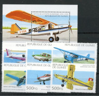 Guinea 1539-1544, Block 496 Postfrisch Flugzeuge #JL278 - Guinee (1958-...)