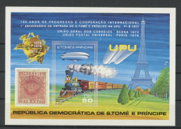 Sao Tome E Principe Block 17 B Postfrisch Zeppelin #JK561 - Sao Tome En Principe