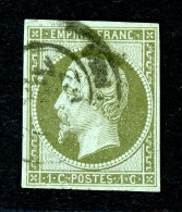 Frankreich 10 A Gestempelt #HX403 - 1853-1860 Napoleone III