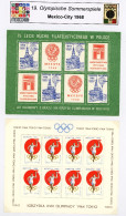 Olympische Sommerspiele Mexiko 1968 2 Vignetten-Kleinbögen #JG517 - Other & Unclassified