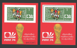 Bulgarien Block 47 A+B Postfrisch Fußball #JK484 - Other & Unclassified