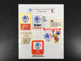 Olymp. Spiele Los Angeles 1984 16 Sponsoren-Aufkleber #JG531 - Sonstige & Ohne Zuordnung