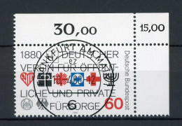 Bund 1044 KBWZ Gestempelt Frankfurt, Original-Gummi, Ungefaltet #IU609 - Oblitérés