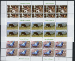 Kosovo Kleinbogen Mit 45-49 Postfrisch Tiere #JD596 - Andere & Zonder Classificatie