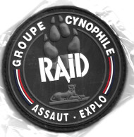 Ecusson PVC POLICE NATIONALE RAID ASSAUT EXPLO GROUPE CYNOPHILE - Polizia