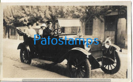 228885 ARGENTINA AUTOMOBILE OLD CAR AUTO CONVERTIBLE WOMAN'S & DRIVER PHOTO NO POSTAL POSTCARD - Argentina