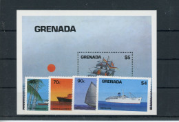 Grenada 1307-1310, Block 128 Postfrisch Schiffe #JK574 - Grenada (1974-...)