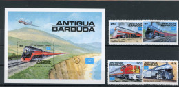 Antigua Barbuda 944-947, Block 110 Postfrisch Eisenbahn #Eis 1517 - Antigua Und Barbuda (1981-...)