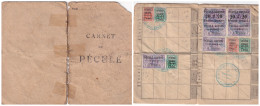 CARNET MILITAIRE DE PECULE COMPLET AVEC SES TIMBRES FISCAUX. CLASSE 1917. TAMBOUR - 1914-18