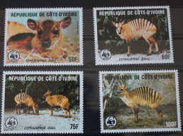 Elfenbeinküste 881-884 Postfrisch Naturschutz Zebraducker #WR594 - Côte D'Ivoire (1960-...)