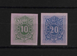 Belgien, 1870, 1-2 P, Ohne Gummi - Other & Unclassified