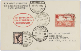 Zeppelin, Zeppelinpost LZ 127, Deutschlandfahrten 1931, 1931, Brief - Zeppelines