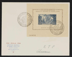 Luxemburg, 1946, Bl. 6 FDC, Brief - Altri & Non Classificati