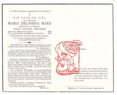 DP Maria Delphina Maes ° Melsele Beveren Waas 1890 † 1949 X David Truyman - Devotion Images