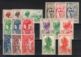 Guadeloupe - YV 197 à 213 N* MH Complète , Cote 30 Euros - Unused Stamps