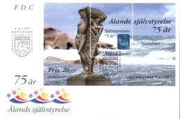 ALAND FDC 1997 BF 75 ANS D'AUTONOMIE - Ålandinseln