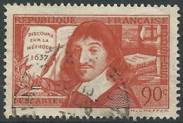 FRANCE-1937 - Y&T N° 337 -Tricentenaire Du Discours Sur La Méthode. Effigie De René Descartes Dit Cartesius (1596-1650) - Used Stamps