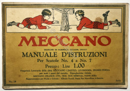 Modellismo - Meccano: Manuale D'Istruzione N. 28: Per Scatole 4 E 7 - Anni '30 - Otros & Sin Clasificación