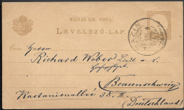 Hungary Slovakia Bazin Postal Stationery Card Mailed To Germany 1893 - Lettres & Documents