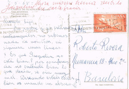 55100. Postal ALTEA (Alicante) 1968. Vista Castell De Guadalest - Lettres & Documents