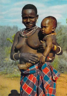 Afrique-(Kenya) M KAMBA WOMAN Seins Nus Nue  (bébé)  -( Editions:Sapra STUDIO NAIROBI 31I)*PRIX FIXE - Kenya
