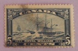 CANADA YT 169 OBLITERE "VOILIER LE ROYAL WILLIAM" ANNÉE 1933 - Usati