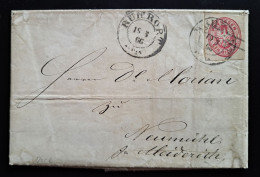 Preussen 1866, Brief Mit Inhalt ROHRORT, Ganzsachenausschnitt GAA15 - Cartas & Documentos