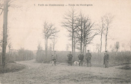 95 Foret De Montmorency Route De Montlignon CPA Chasse Chasseur Chasseurs Chien Chiens Fusil - Montmorency